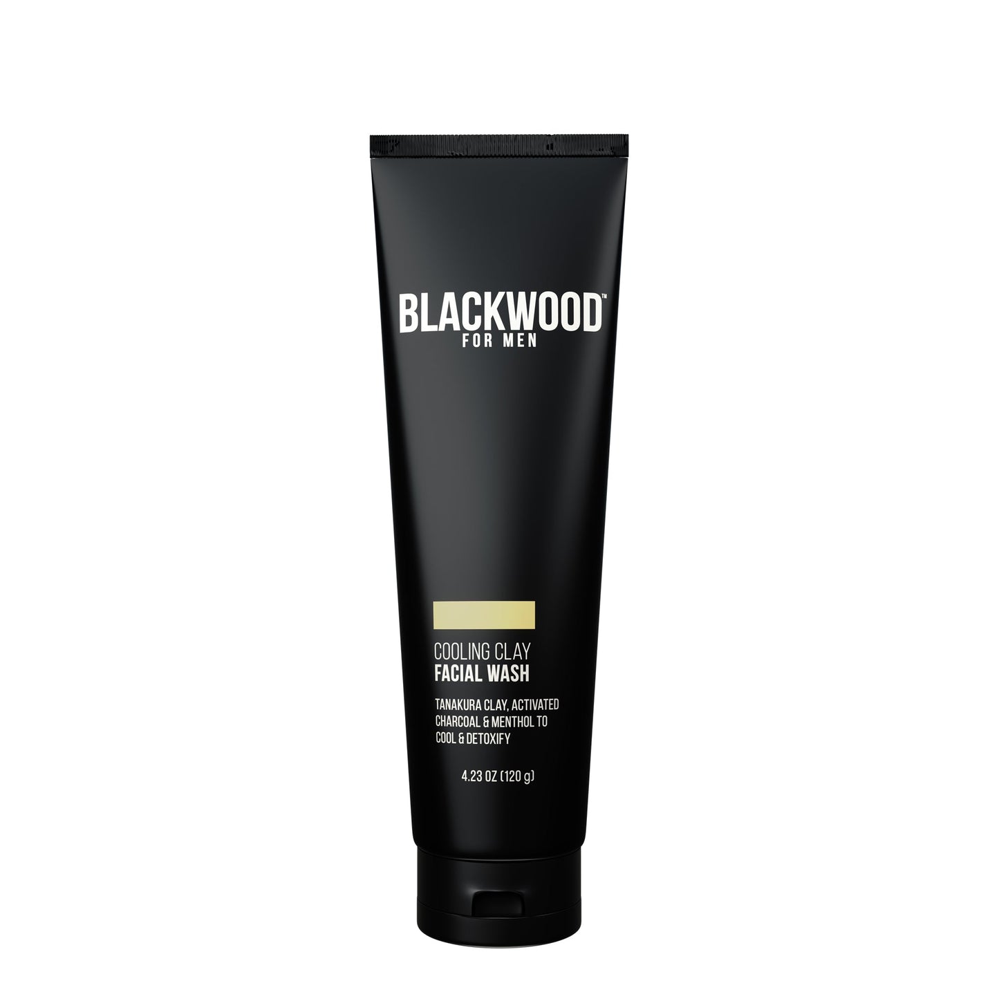 Blackwood cooling clay facial wash tube on a white background