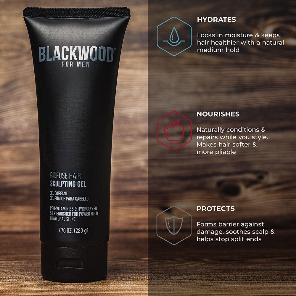 Men's Hair Sculpting Gel – Medium Hold, Silicone-Free