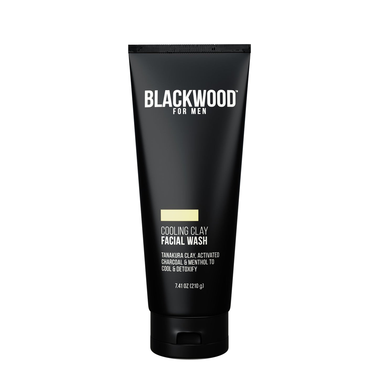 Blackwood cooling clay facial wash tube on a white background
