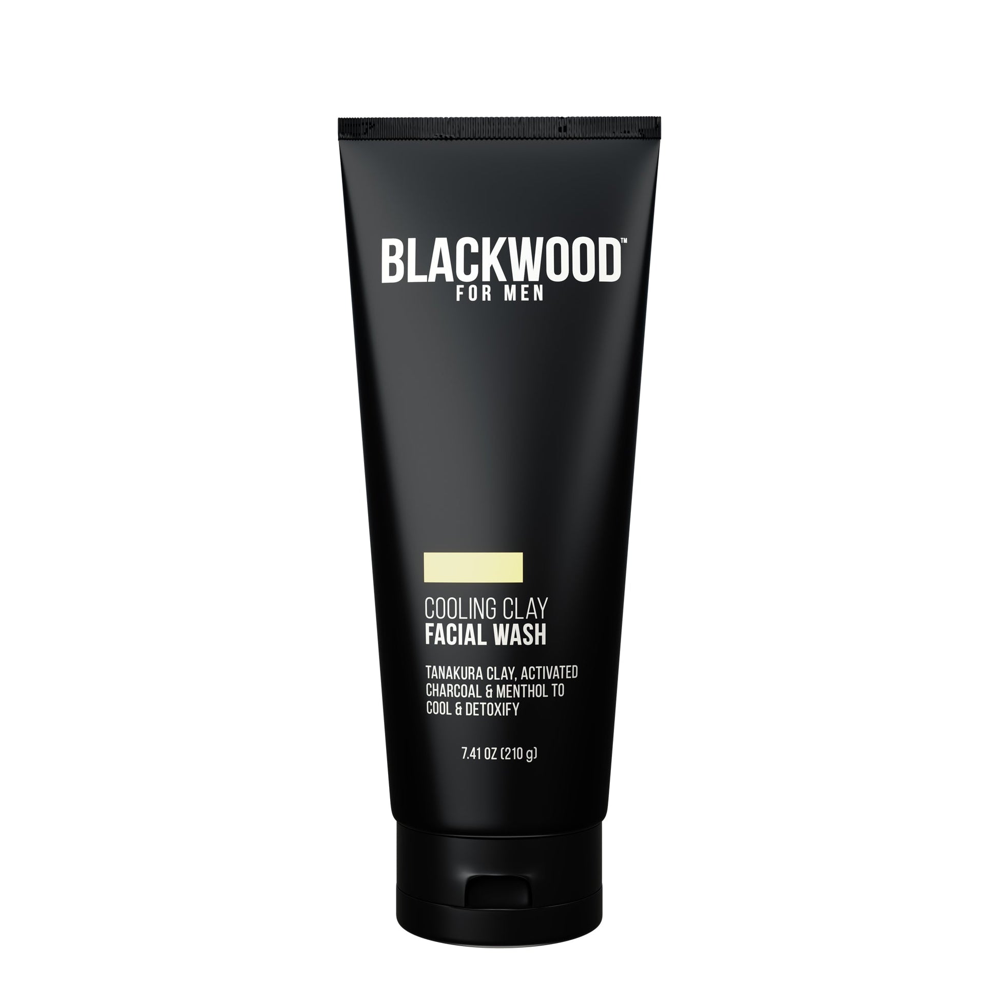 Blackwood cooling clay facial wash tube on a white background